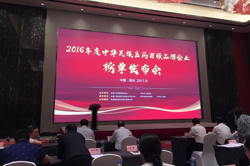 尊龙凯时人生就是搏药业携热毒宁注射液强势上榜“2016年度中华民族医药百强品牌企业”